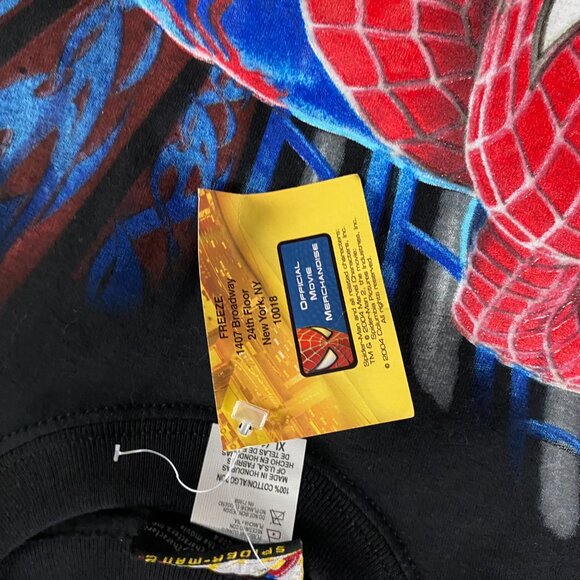 NWT Vintage Spiderman 2 Movie Promo T Shirt Boy's XL Men's Small Marvel Comics - Picture 3 of 9